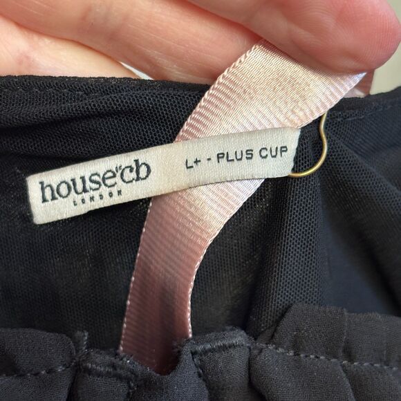 HOUSE OF CB Babydoll Georgette Halter Minidress Women's X-Large D/E (Fuller Cup) - Picture 6 of 10